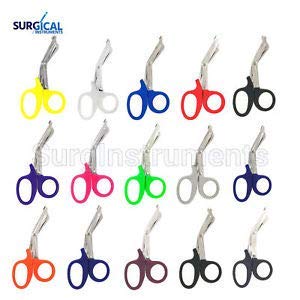 SURGICAL ONLINE 100-Pack Heavy Duty EMT Trauma Shears in Assorted Rainbow Colors | Strong Enough to Cut A Penny in Half