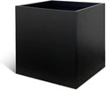 Galvanized Steel Planter Box Black Metal Planter 20Inch Large Square Indoor Outdoor Planters Cube Steel Heavy Duty Planter Powder Coating Modern Commercial Residential for Patio, Plants, Yard, Garden
