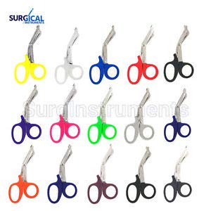 SURGICAL ONLINE 100-Pack Heavy Duty EMT Trauma Shears in Assorted Rainbow Colors | Strong Enough to Cut A Penny in Half