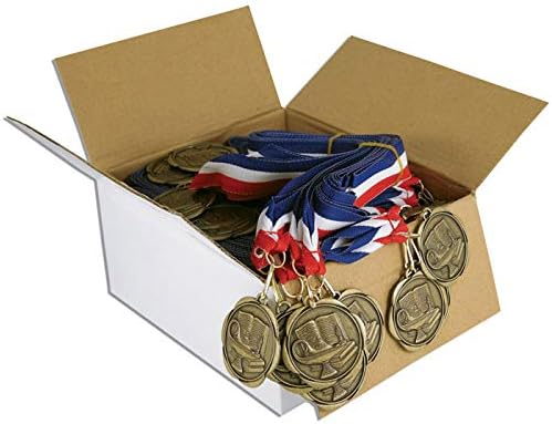 Set of 100 Award Medals with Neck Ribbons