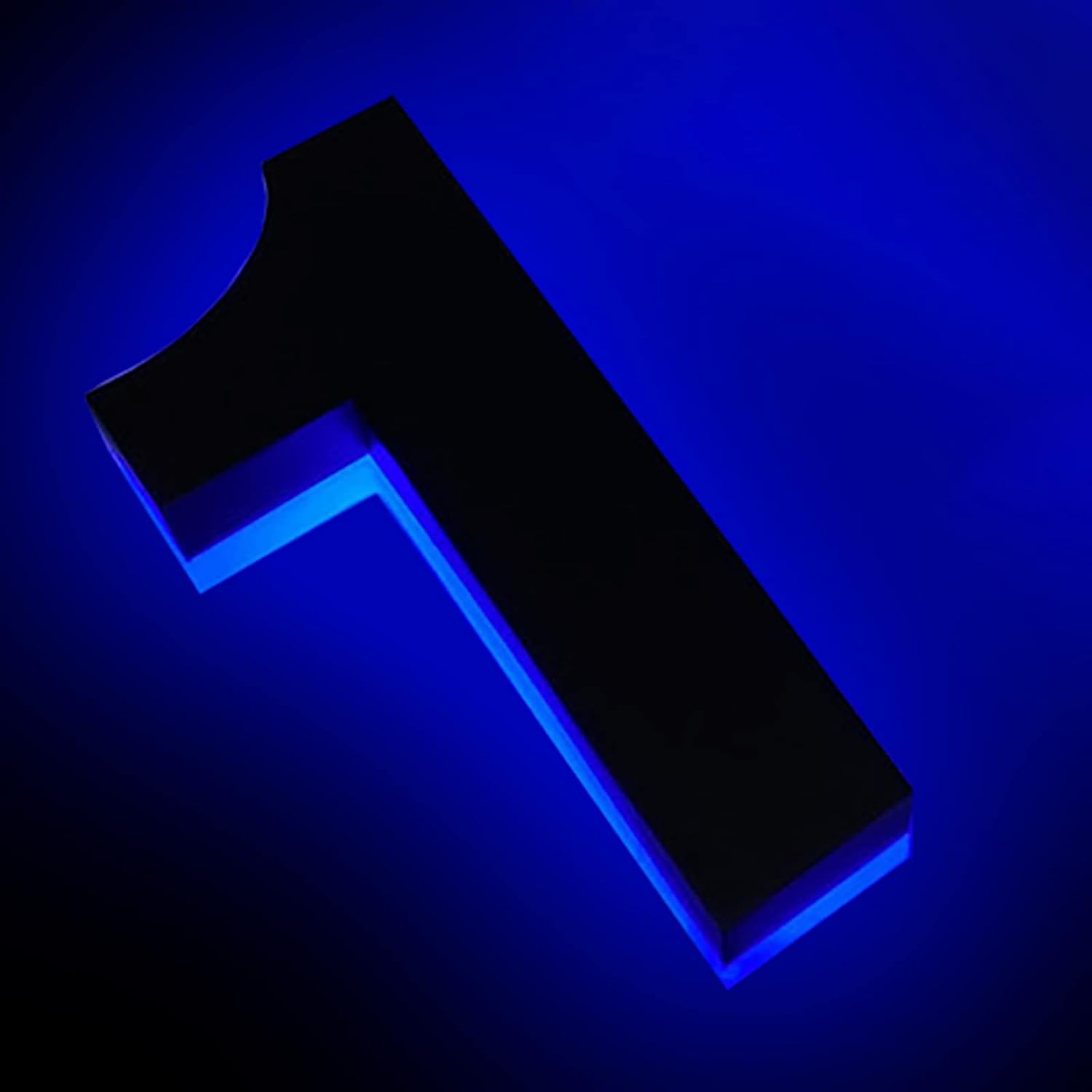 Stainless Steel Backlit LED Address Numbers For House, 14' Modern Large Illuminated House Number Plaque For Wall, Lighted Up House Numbers For Outside,W
