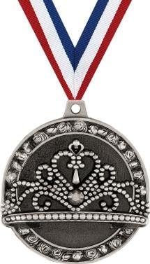 Crown Awards Beauty Pageant Medals - 2' Silver Beauty Medals Prime