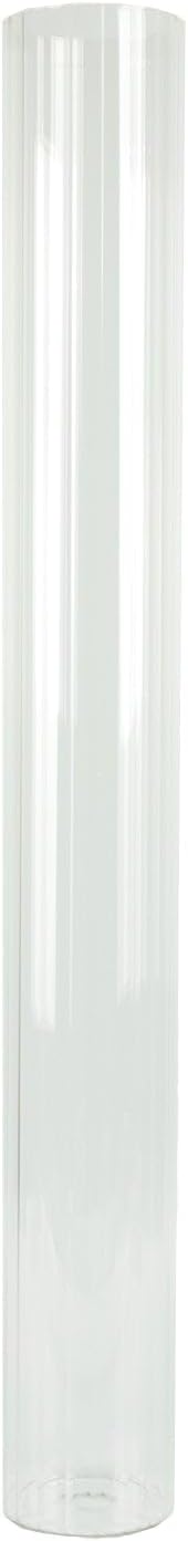 Efavormart 2 Pack Ribbed Cylinder Floor Vases – 40' Tall Oversized Clear Glass Vases for Grand Venue Displays & Lobbies