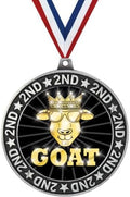 Crown Awards 2.75' 2nd Place G.O.A.T. Shadow Medal Award, Gold Trophy Medal