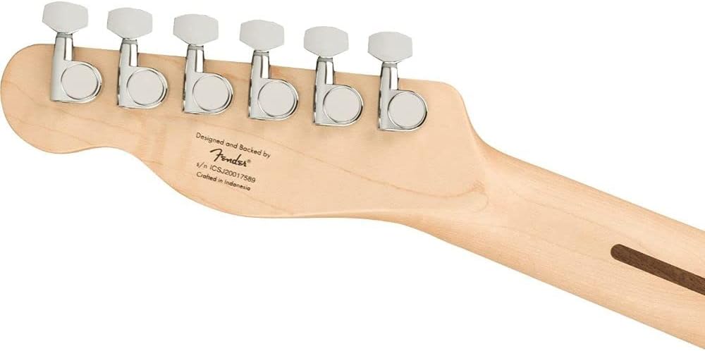 Squier by Fender Affinity Series Telecaster, Indian Laurel fingerboard (Lake Placid Blue) Bundle with Fender 10ft Cable (Straight/Straight), Guitar 12-Pack Picks, and 2' Guitar Straps
