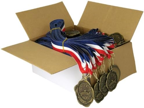 Set of 100 Award Medals with Neck Ribbons