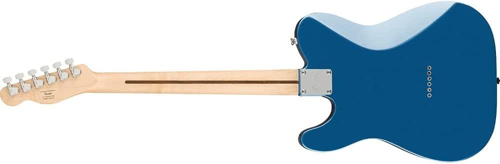 Squier by Fender Affinity Series Telecaster, Indian Laurel fingerboard (Lake Placid Blue) Bundle with Fender 10ft Cable (Straight/Straight), Guitar 12-Pack Picks, and 2' Guitar Straps