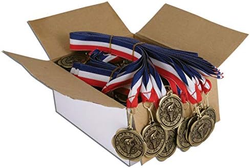 Set of 100 Award Medals with Neck Ribbons