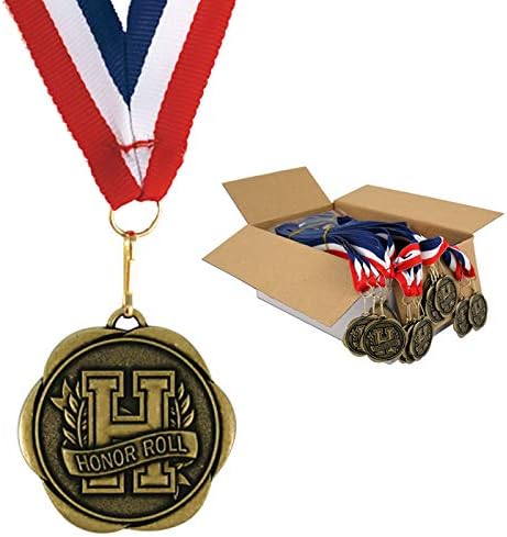 Set of 100 Award Medals with Neck Ribbons