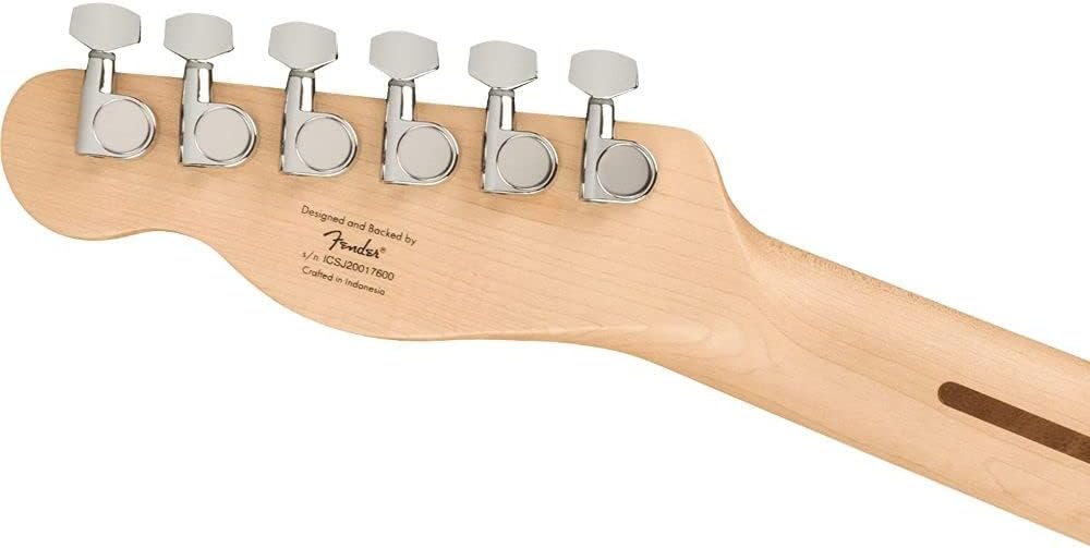 Squier by Fender Affinity Series Telecaster, Maple fingerboard (Butterscotch Blonde) Bundle with Fender 10ft Cable (Straight/Straight), Guitar 12-Pack Picks, and 2' Guitar Straps
