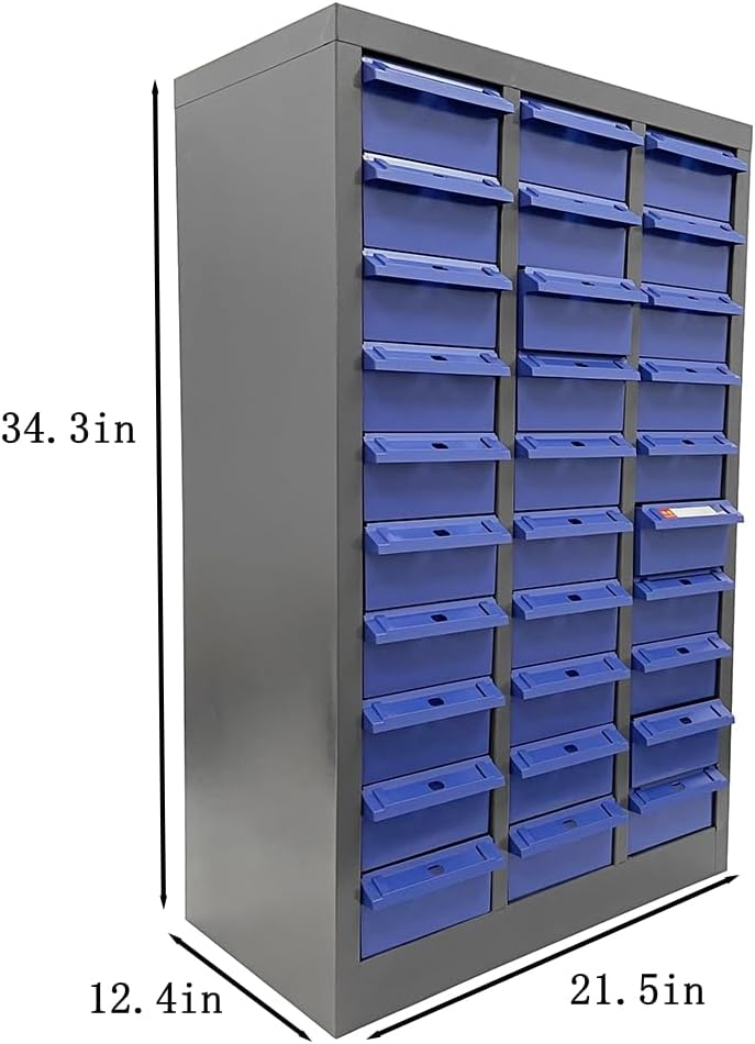 30 Drawers Bolt and Nut Tool Storage Cabinet Tool Part Cabinet Hardware Organizer Steel Parts Craft Storage