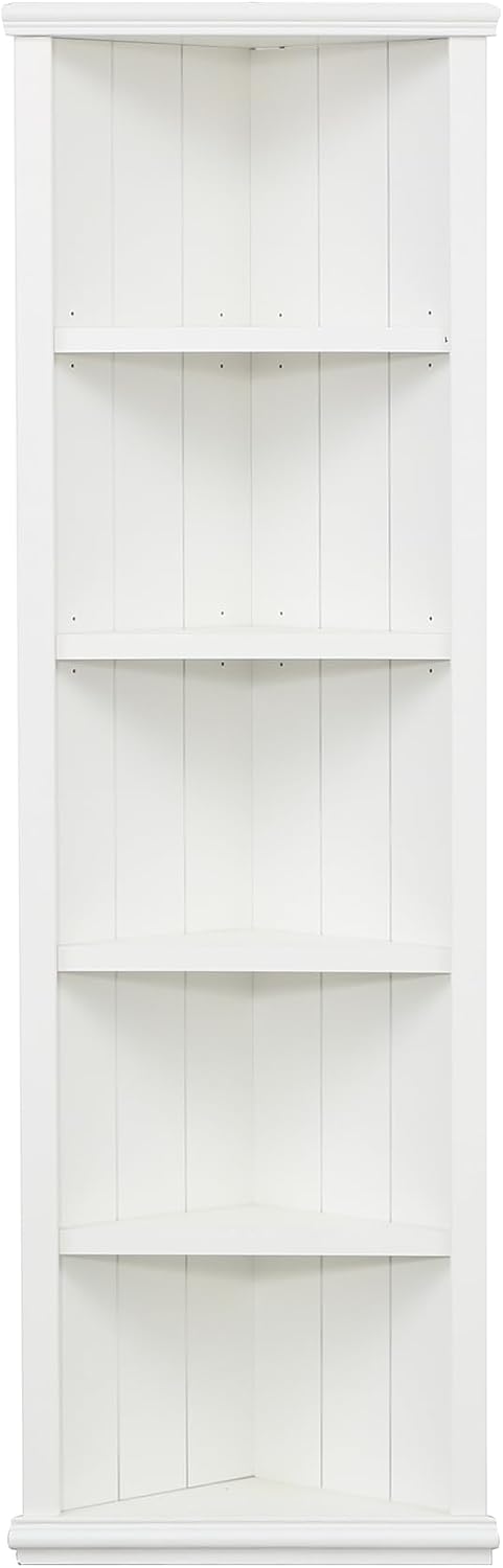 75' 5-Tier Freestanding Storage Cabinet, Kitchen Storage Bakers Rack with Adjustable Shelves, Utility Food Cupboard for Home Spaces, White