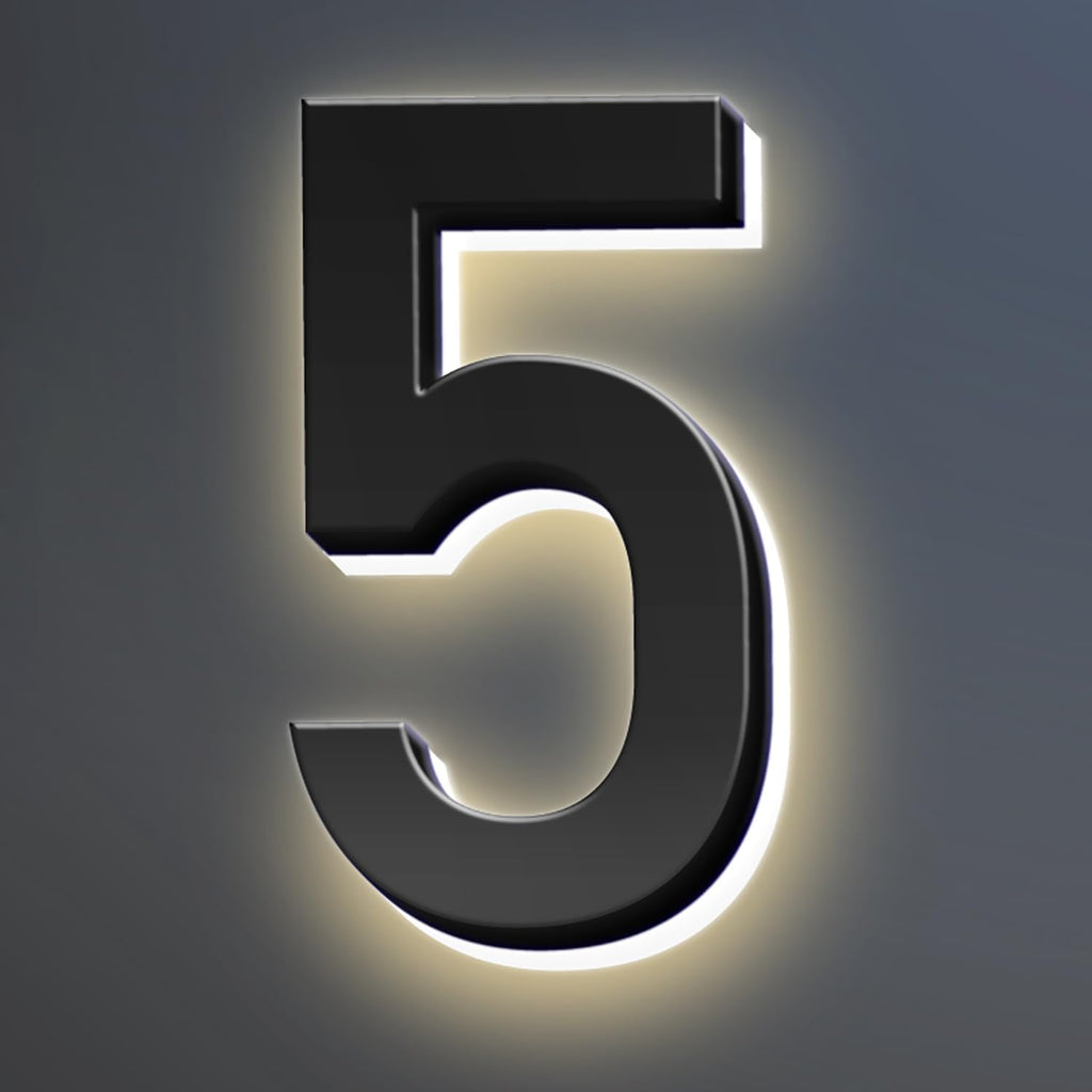 20 Inch Backlit LED Illuminated Home Address Numbers Make An Distinctive Impression Modern Lighted House Numbers For Outside Metal House Address Signs,5