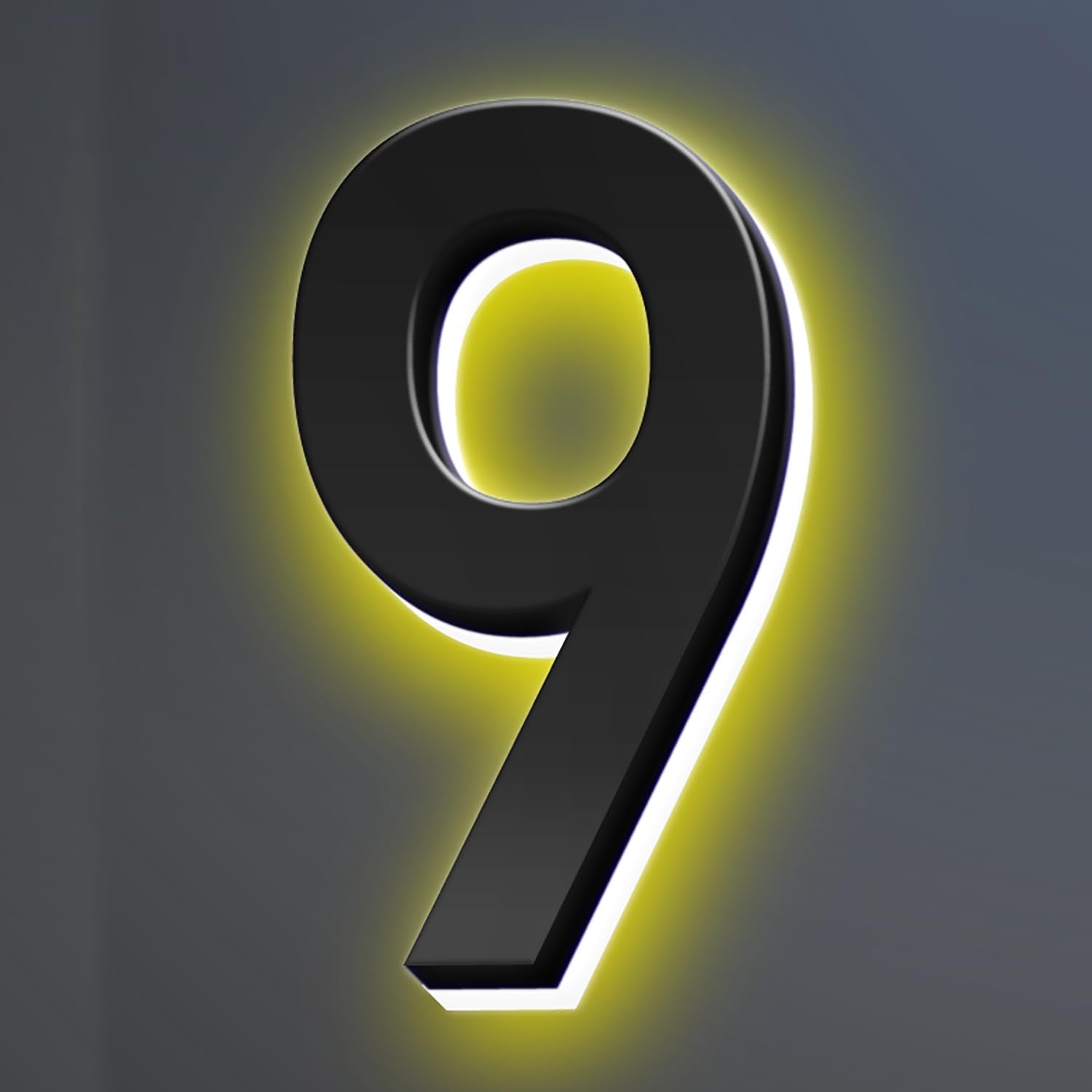 16 Inch Backlit LED Illuminated Address Signs For House Hand-polished Address Numbers For House Modern Large Lighted Metal House Numbers For Outside,9