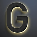 16 Inch Backlit LED Illuminated Home Address Numbers Stainless Steel Hand-Polished For House Address Signs Lighted House Numbers Elevate Address Display,G