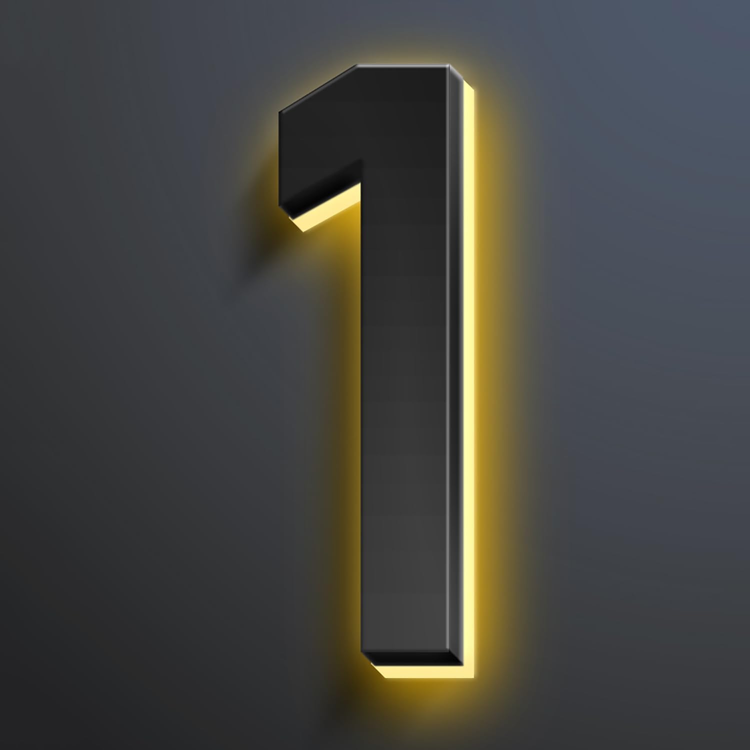 Illuminated House Address Numbers Signs, Up-Scale Modern Look, Backlit LED Illuminated Home Address Number, Stainless Steel Lighted House Numbers For Outside,16 Inch/400mm,1
