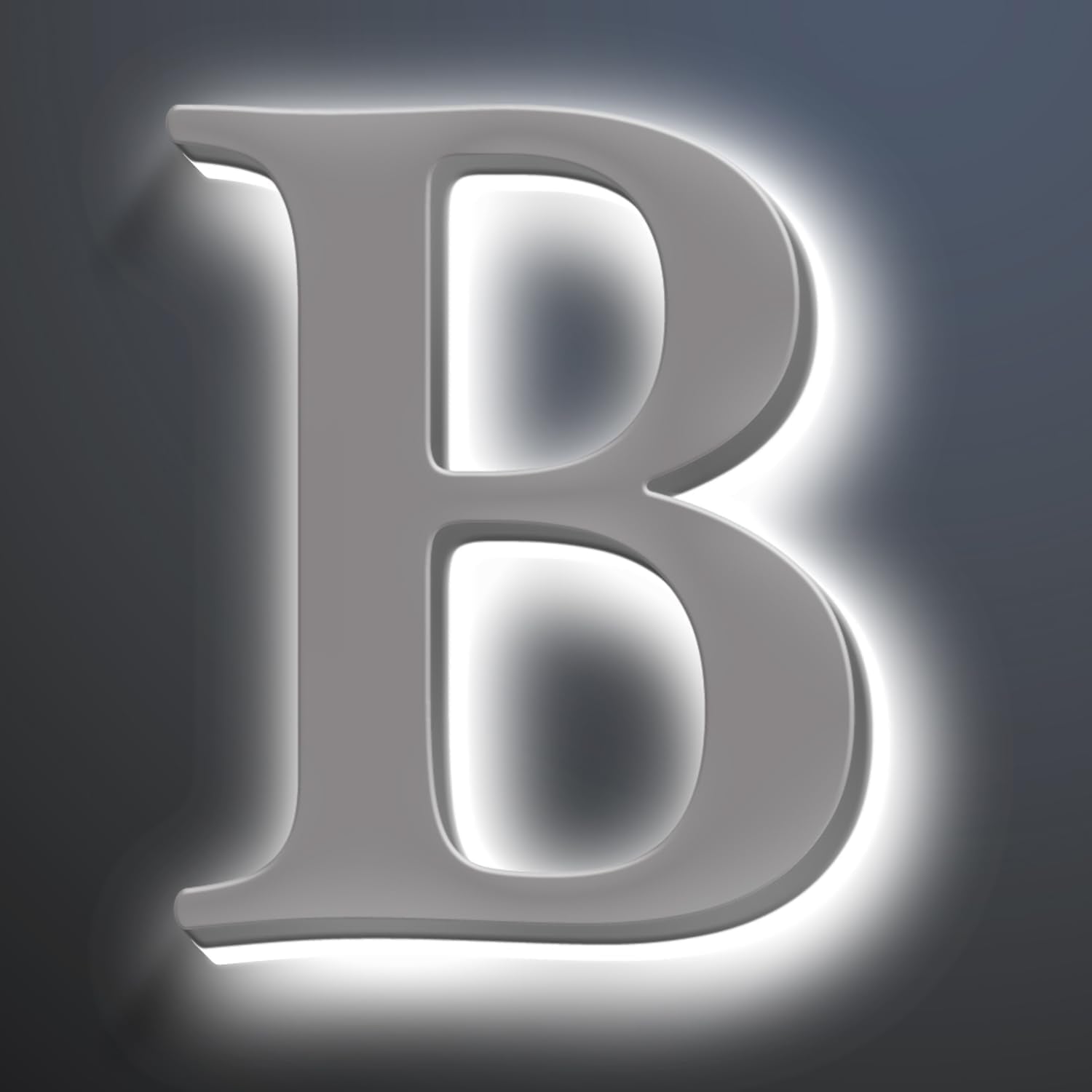 Modern IlluminatedHouse Numbers, 20Inch Backlit LED Illuminated Home Address Numbers, Stainless Steel Polished Address Signs For House, Large Lighted House Numbers,B