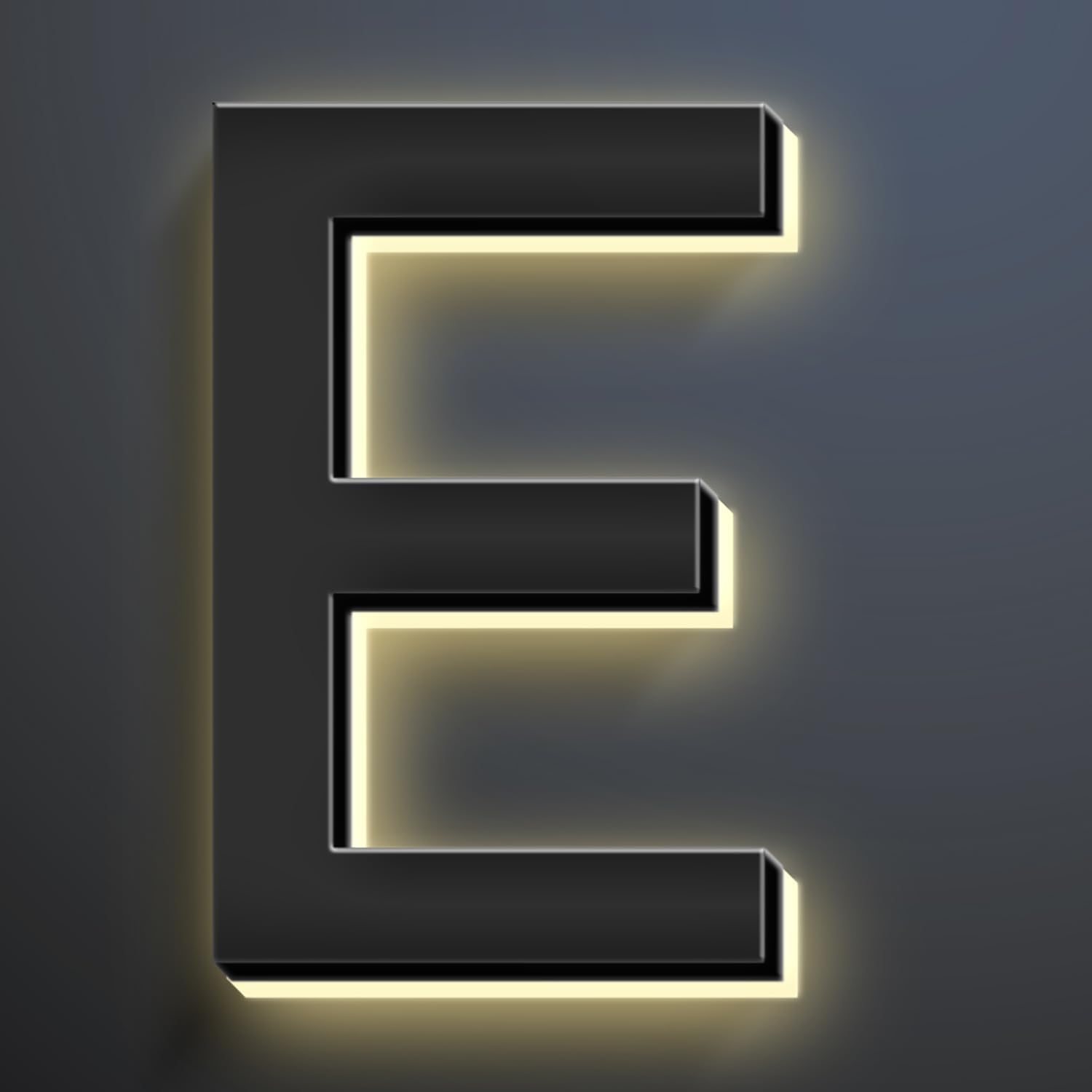 20 Inch Backlit LED Illuminated Home Address Numbers Make An Distinctive Impression Modern Lighted House Numbers For Outside Metal House Address Signs,E