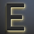 16 Inch Backlit LED Illuminated Home Address Numbers Stainless Steel Hand-Polished For House Address Signs Lighted House Numbers Elevate Address Display,E