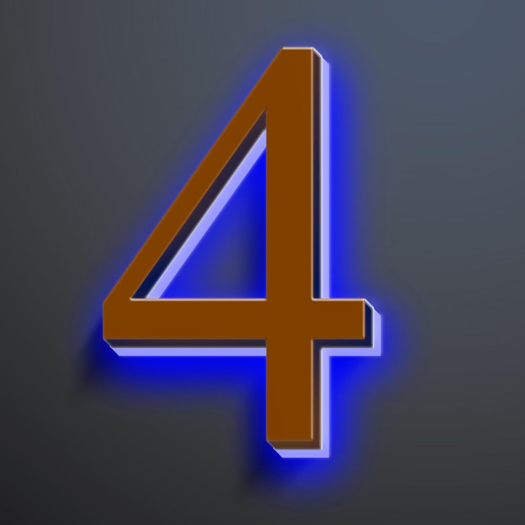 Backlit LED Illuminated House Numbers, Illuminated LED Home Address Numbers, Modern Address Signs For House, Stainless-Steel Lighted House Numbers For Outside,20 Inch/500mm,4