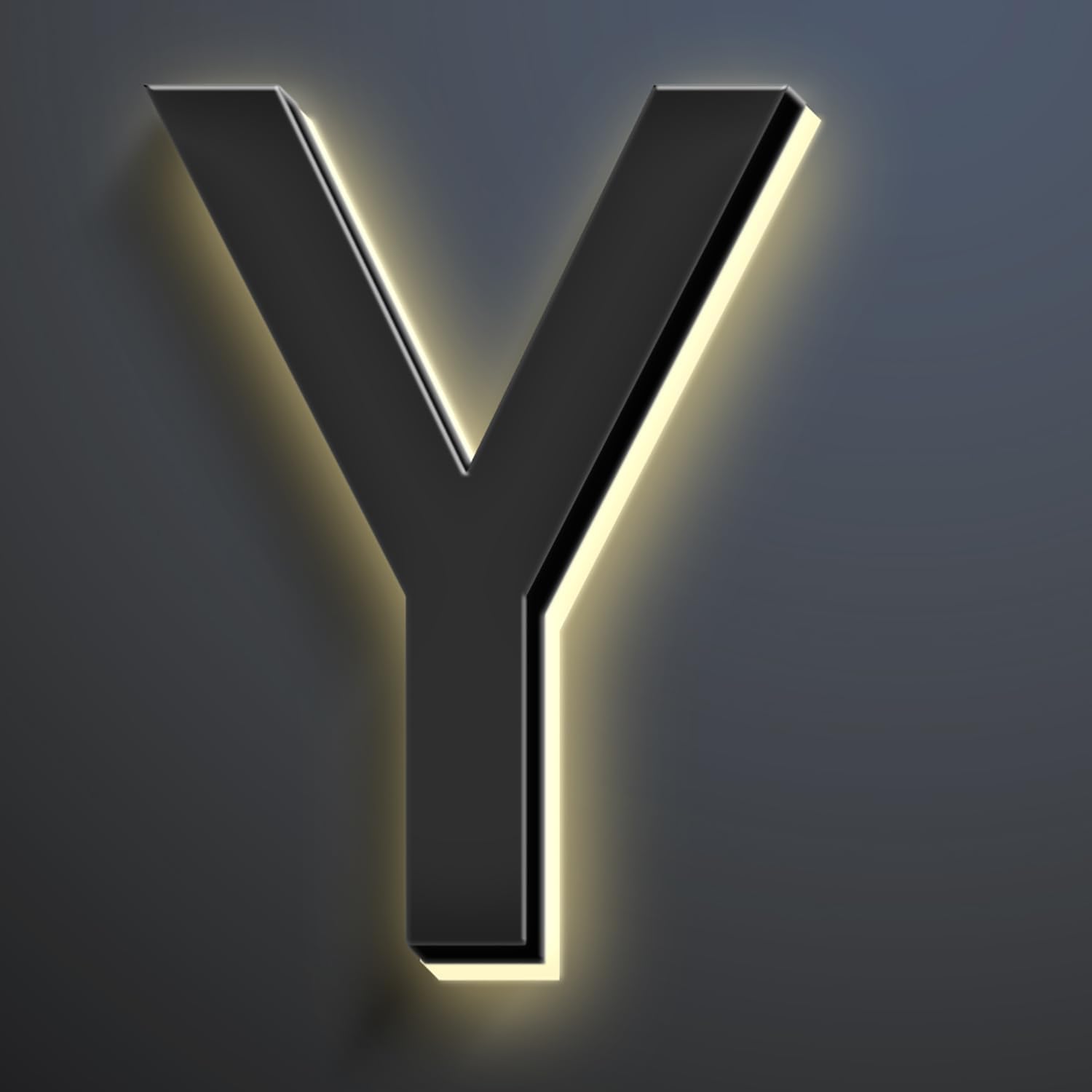 20 Inch Backlit LED Illuminated Home Address Numbers Make An Distinctive Impression Modern Lighted House Numbers For Outside Metal House Address Signs,Y