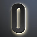 Illuminated House Address Numbers Signs, Stainless Steel,Up-Scale Modern Look, Backlit LED Illuminated Home Address Number, Lighted House Numbers For Outside,18 Inch/450mm,0