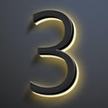 LED House Numbers, Stainless Steels Backlit LED Floating Home Address Numbers, Up-Scale Modern Look, Lighted House Numbers, Illuminated Address Numbers Signs,20 Inch/500mm,3