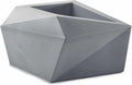 Crescent Garden Origami Modern Geometric Planter, Futuristic Large Plant Pot for Indoors/Outdoors - 23' W (Ash Gray) - Designer Favorite Pot!