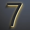 LED House Numbers, Stainless Steels Backlit LED Floating Home Address Numbers, Up-Scale Modern Look, Lighted House Numbers, Illuminated Address Numbers Signs,20 Inch/500mm,7