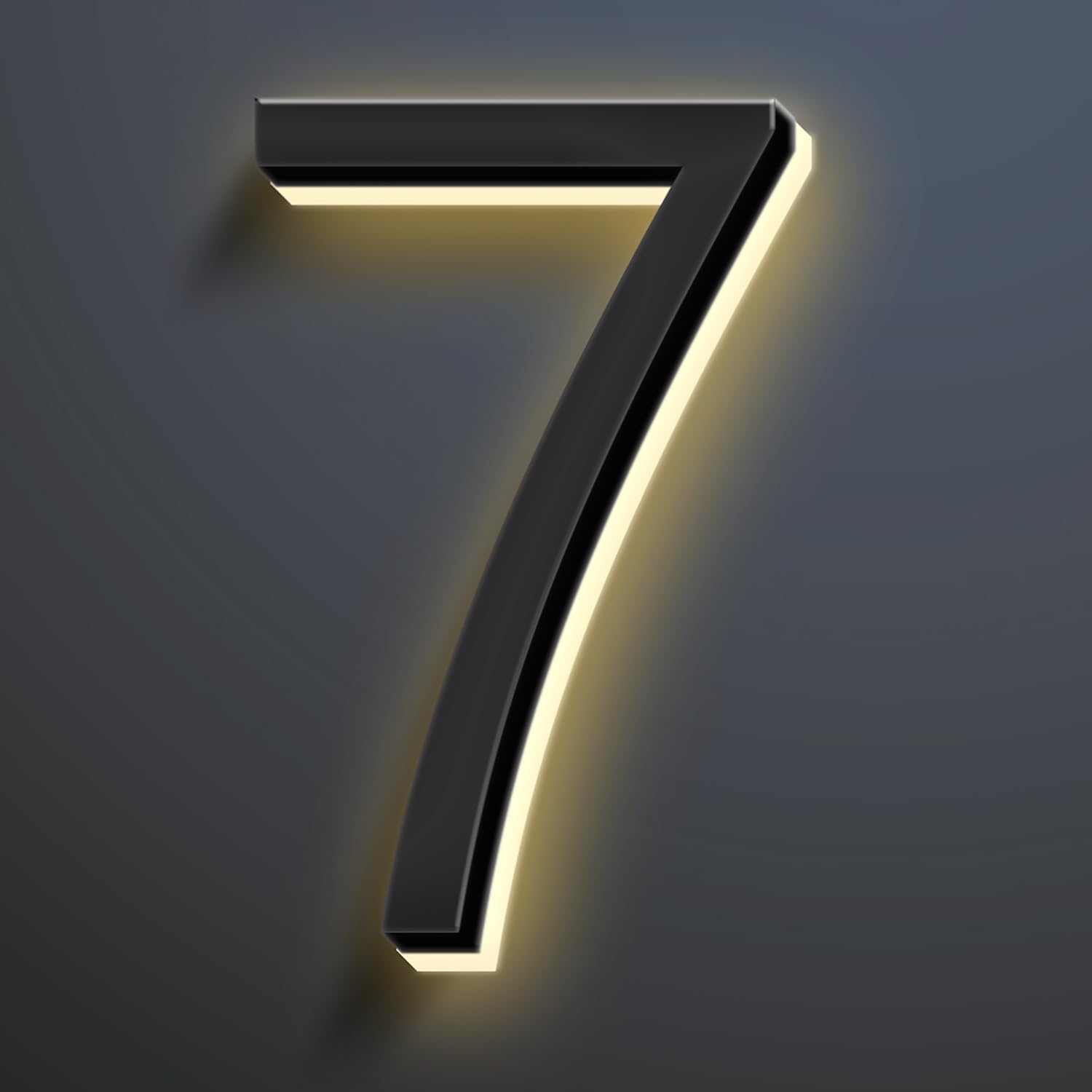 LED House Numbers, Stainless Steels Backlit LED Floating Home Address Numbers, Up-Scale Modern Look, Lighted House Numbers, Illuminated Address Numbers Signs,20 Inch/500mm,7