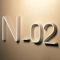16' Modern Backlit Illuminated LED Address Numbers Signs For House, Stainless Steel Hand-Polished For House Address Signs, Lighted House Numbers For Outside,F