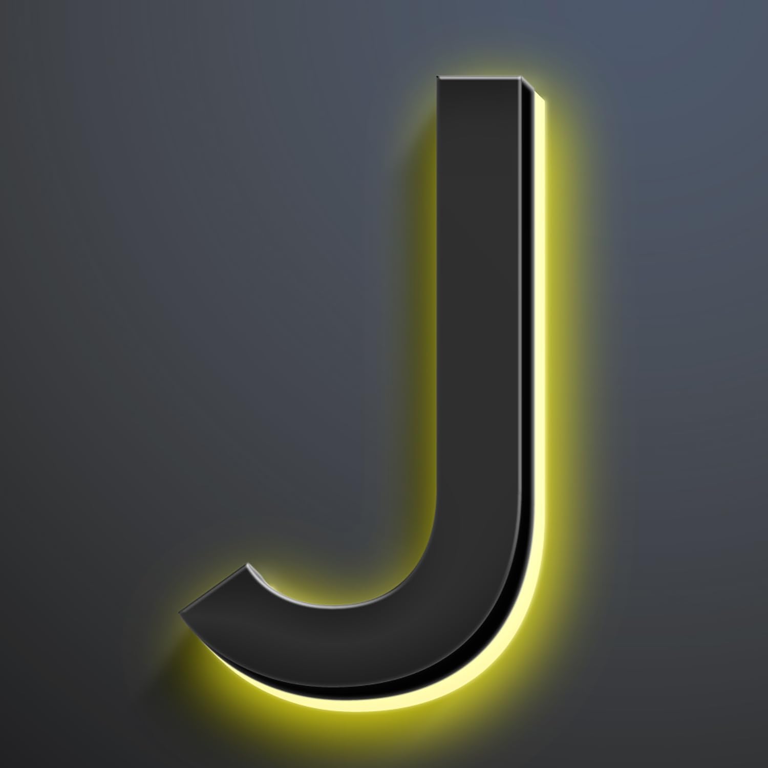 16 Inch Backlit LED Illuminated Address Signs For House Hand-polished Address Numbers For House Modern Large Lighted Metal House Numbers For Outside,J