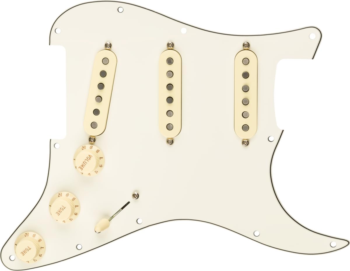 Fender Fat 50's Prewired Stratocaster Pickguard - 3-ply White