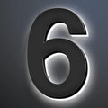 16' Address Numbers, Stainless Steel, Backlit LED Illuminated House Number, Up-Scale Modern Black Look, Lighted Home Address Numbers For Outside,5