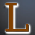 Illuminated LED House Numbers 20 Inch, Backlit LED Illuminated Address Number, Large Modern Lighted House Number For Outdoor, Metal Address Signs, Brown, White Light,L