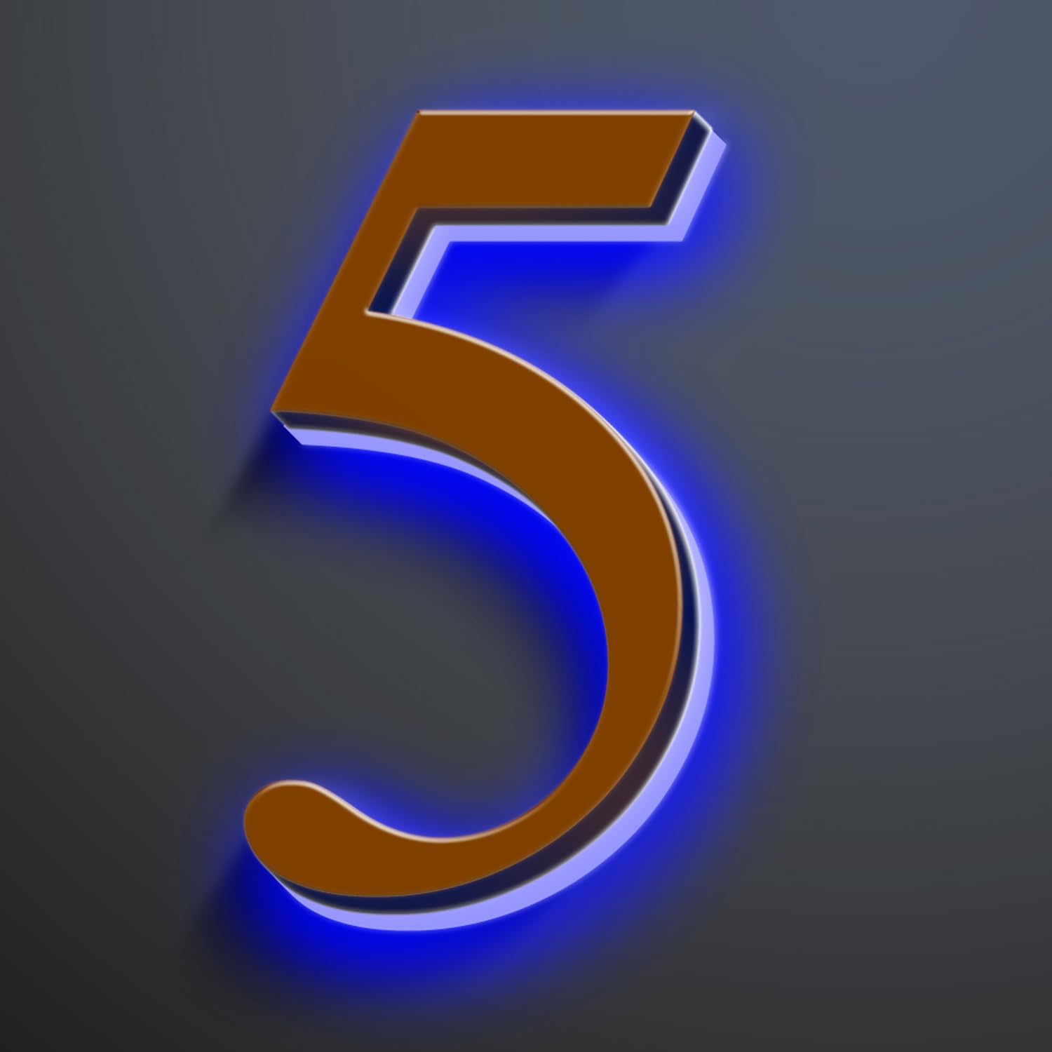 Backlit LED Illuminated House Numbers, Illuminated LED Home Address Numbers, Modern Address Signs For House, Stainless-Steel Lighted House Numbers For Outside,20 Inch/500mm,5