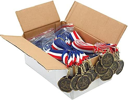 Set of 100 Award Medals with Neck Ribbons