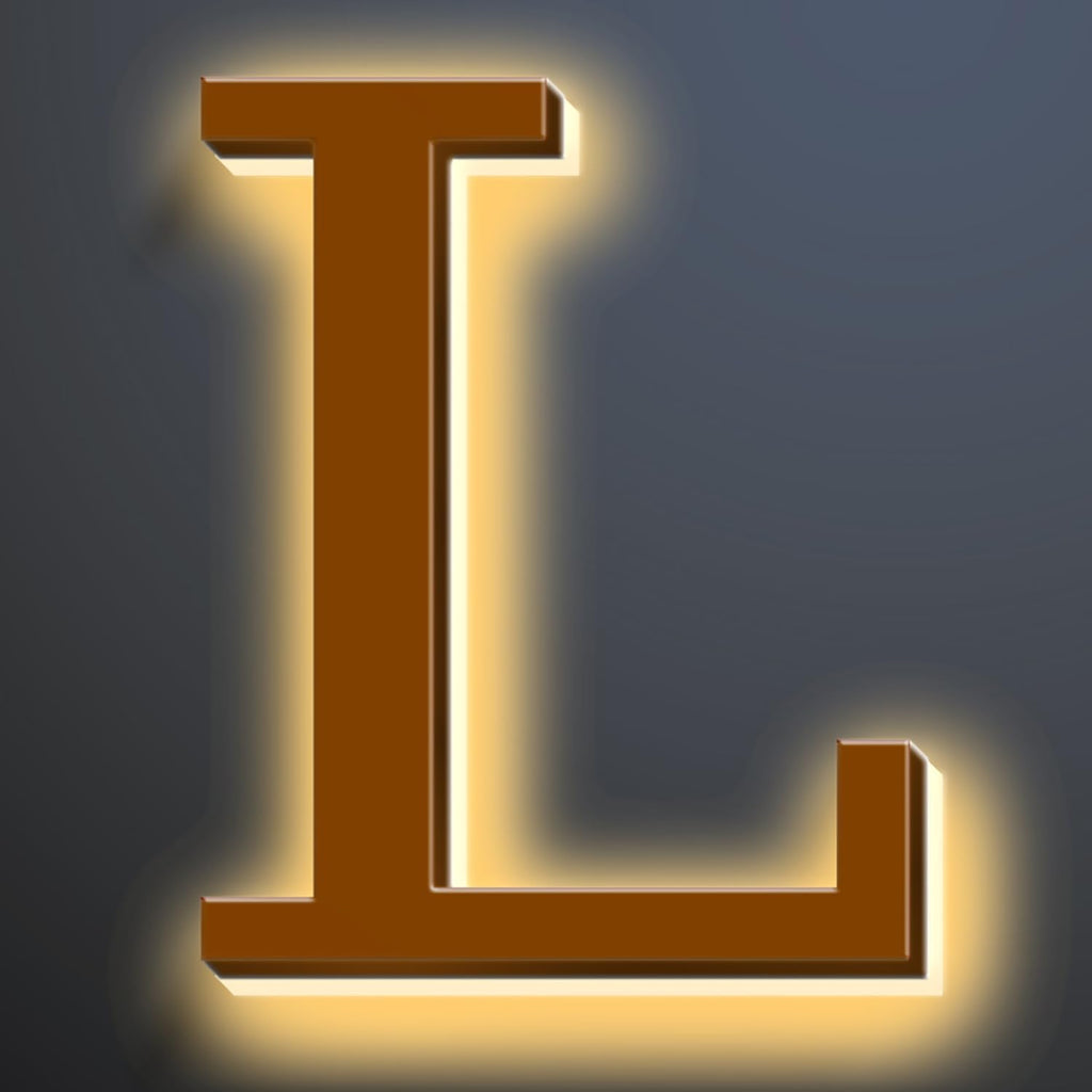 Illuminated LED House Numbers 20', Stainless Steel Backlit LED Illuminated Home Address Numbers, Large Modern Lighted House Numbers For Outside, Brown, Warm Light,L