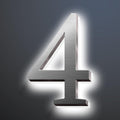 Backlit LED Illuminated Home Address Numbers 16', Large Modern Stainless Steel Illuminated House Numbers For Outside, Lighted Address Signs For A Stylish Look,4