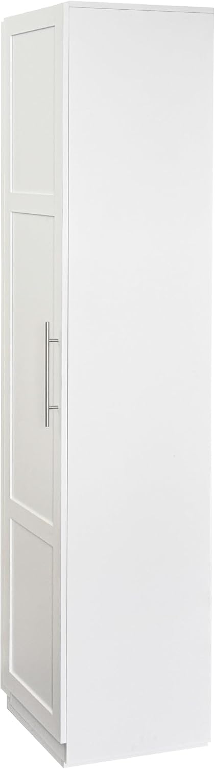 71' Ample Storage Freestanding Storage Cabinet, Kitchen Storage Bakers Rack with Adjustable Shelves, Utility Food Cupboard with Wooden Structure for Kitchen Living Room Dining Room, White