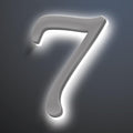 Illuminated Address Sign Enhance Your Home's Visibility, 16 Inch Backlit LED Home Address Number For Outside, Lighted Up House Numbers, Metal House Numbers,7