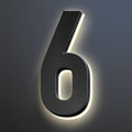 Illuminated House Address Numbers Signs, Stainless Steel,Up-Scale Modern Look, Backlit LED Illuminated Home Address Number, Lighted House Numbers For Outside,18 Inch/450mm,6