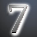 Backlit LED Illuminated Home Address Numbers 16', Large Modern Stainless Steel Illuminated House Numbers For Outside, Lighted Address Signs For A Stylish Look,7