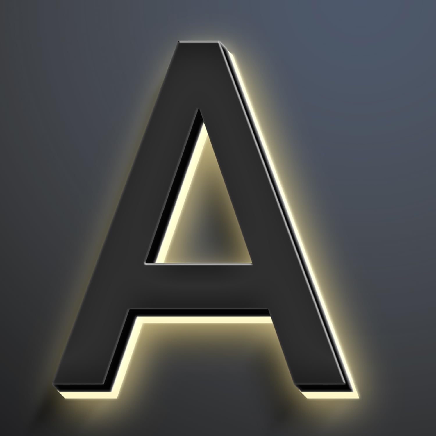 20 Inch Backlit LED Illuminated Home Address Numbers Make An Distinctive Impression Modern Lighted House Numbers For Outside Metal House Address Signs,A