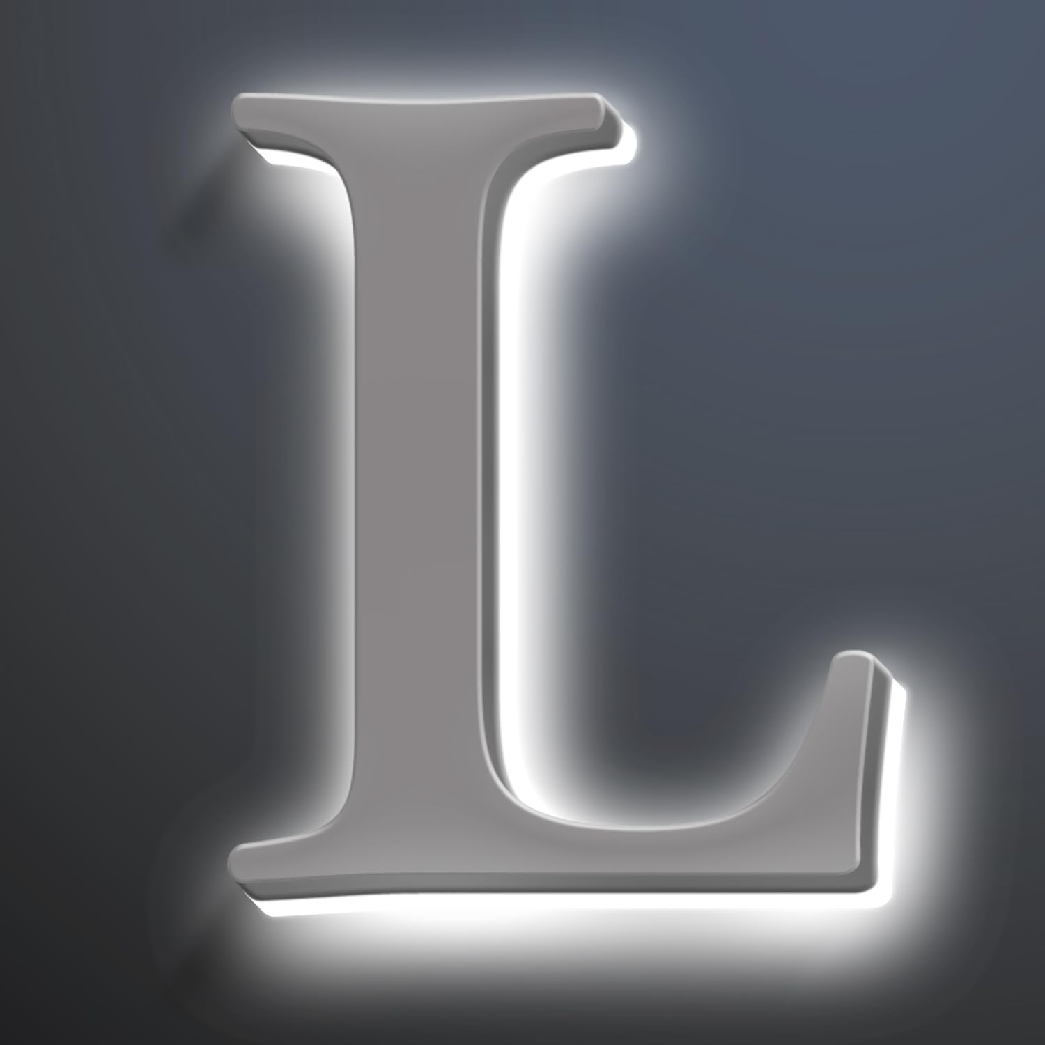 Backlit LED Address Number Get Noticed, 18 Inch Illuminated House Numbers, Lighted Up Home Address Number For Yard, Modern Metal Lighted House Number For Outside,L