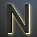 20 Inch Backlit LED Illuminated Home Address Numbers Make An Distinctive Impression Modern Lighted House Numbers For Outside Metal House Address Signs,N