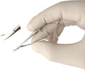 RWD VANNAS Micro Scissors, 3.2' Curved Fan Tip, Extra Sharp Spring Action Squeeze Scissors for Stitch Cutting, Embroidery, ENT, Eye, Skin, Dental, and Veterinary Surgery (8cm) - S11037-08