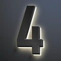 Illuminated House Address Numbers Signs, Stainless Steel,Up-Scale Modern Look, Backlit LED Illuminated Home Address Number, Lighted House Numbers For Outside,18 Inch/450mm,4