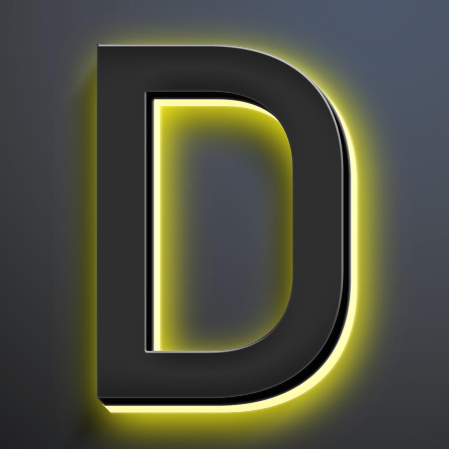 16 Inch Backlit LED Illuminated Address Signs For House Hand-polished Address Numbers For House Modern Large Lighted Metal House Numbers For Outside,D