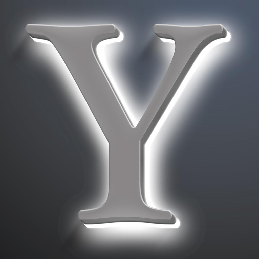 Illuminated Address Sign Enhance Your Home's Visibility, 16 Inch Backlit LED Home Address Number For Outside, Lighted Up House Numbers, Metal House Numbers,Y